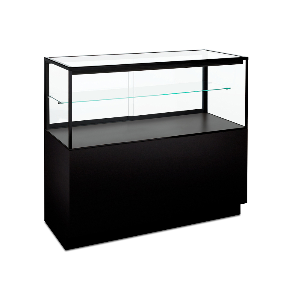 JL 101 48" Full Frame ((DISCONTINUED) Brushed Silver Laminate, Black Frame)